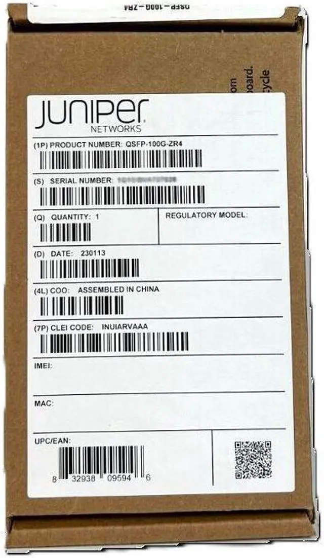 Main image of QSFP-100G-ZR4  Original Juniper part