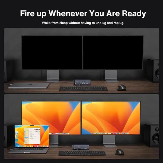Alt view image 3 of 7 - iVANKY FusionDock Max 1 Compatible with Thunderbolt 4, 20-in-1 Quad 6K@60Hz Monitor MacBook Docking Station, 40Gbps Dock for Mac M1/M2/M3 Pro/Max