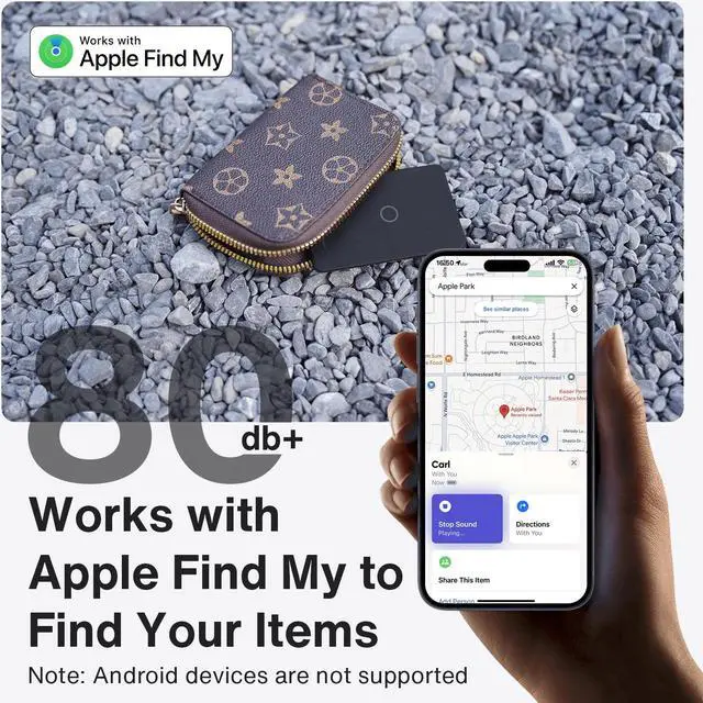 Alt view image 6 of 7 - iVANKY Wallet Tracker Card, Rechargeable Thin Wallet Finder, Works with Apple Find My (iOS Only), Item Finder for Luggage Tags, Passports, Phone, Water Resistant (Android Not Supported)