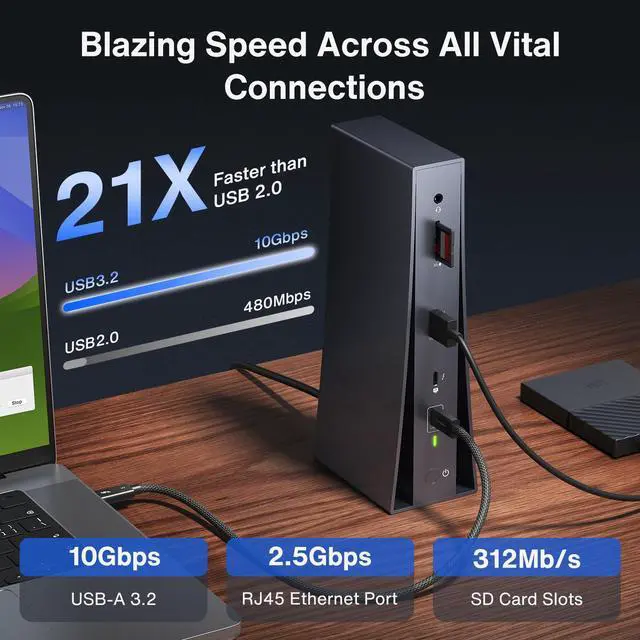 Alt view image 3 of 7 - iVANKY FusionDock Dual 6K Thunderbolt 5 Docking Station for MacBook