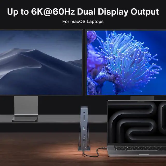 Alt view image 7 of 7 - iVANKY FusionDock Dual 6K Thunderbolt 5 Docking Station for MacBook