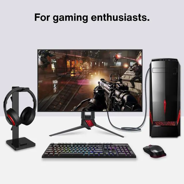 Alt view image 3 of 7 - iVANKY 3.3 Foot Bi-Directional Mini DisplayPort to DP 1.4 Cable 32.4Gbps HBR3 8K@60Hz 4K@240Hz HDR10+ HDCP 2.3 DSC 1.2a Gaming Cord G-Sync FreeSync Compatible with Thunderbolt 1/2 MacBook Desktop PC