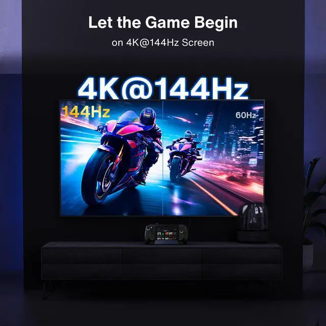 Alt view image 2 of 6 - iVANKY Upgraded 10-in-1 USB-C Docking Station 4K@144Hz HDMI 2.1 Gaming Dock for ASUS ROG Ally X 2025, Steam Deck OLED, Lenovo Legion GoS, MSI Claw, 1Gbps Ethernet, 5 USB-A 3.0, 100W PD Fast Charging