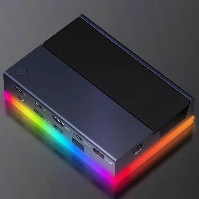 Main image of iVANKY 14-in-1 RGB Foldable Docking Station with 100W PD Charging, 4K@120Hz HDMI 2.1, USB 3.2, SD/TF Slots, 1Gbps Ethernet for ROG Ally X 2025, Steam Deck OLED, Lenovo Legion GoS