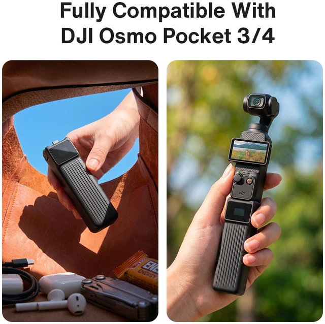 Alt view image 6 of 7 - iVANKY Battery Handle for DJI Osmo Pocket 3/4 & Xtra Muse, 5000mAh, LED Display, 22.5W Fast Charge, 1/4 in Thread