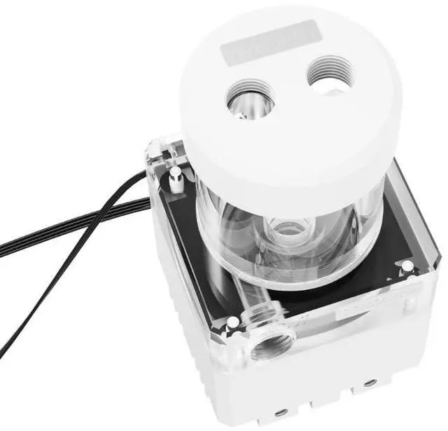 Alt view image 3 of 7 - dracaena.io High Flow 650L/H D5 PWM PC Water Pump Combo with Colorful LED Option and 65ml 50mm/1.9in Reservoir - Powerful 7W, 0.7A, White
