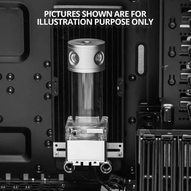 Alt view image 7 of 7 - dracaena.io High Flow 650L/H D5 PWM PC Water Pump Combo with Colorful LED Option and 65ml 50mm/1.9in Reservoir - Powerful 7W, 0.7A, White