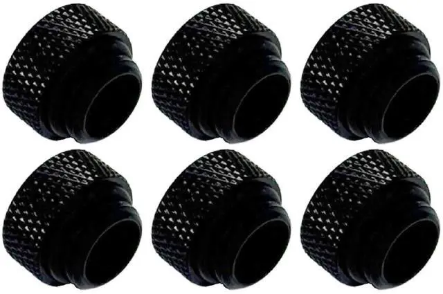 Main image of Dracaena.io 6 Pack G1/4" 7.5mm Height Male to Female Extender Fittings, Brass Compression Fittings with O Rings for PC Liquid Cooling Loop, Water Cooling Tube Connectors, Black