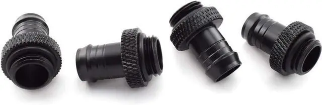 Alt view image 6 of 7 - dracaena.io 12 Pack of G1/4" thread to 3/8" Barb Fitting for Soft Tubing, PC Water Cooling System Soft Tube Connectors, Black