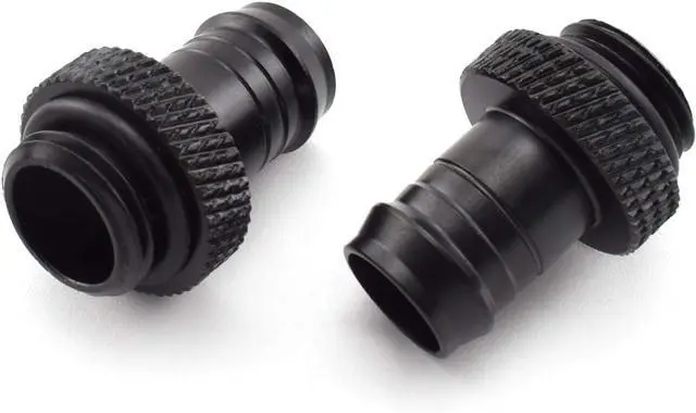 Alt view image 4 of 6 - dracaena.io 6 Pack of G1/4" Thread to 3/8" Barb Fitting for Soft Tubing, PC Water Cooling System Soft Tube Connectors, Black
