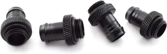 Alt view image 5 of 6 - dracaena.io 6 Pack of G1/4" Thread to 3/8" Barb Fitting for Soft Tubing, PC Water Cooling System Soft Tube Connectors, Black