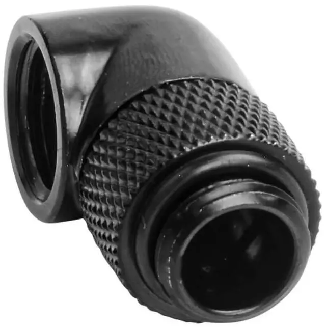 Alt view image 7 of 7 - dracaena.io 2 pack G1/4" thread Male to Female Extender Fitting, 45° Rotary Fitting Adapter Connector for Computer Water Cooling System, Silver