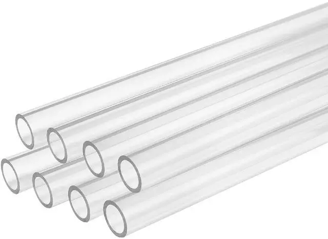 Main image of dracaena.io 16 Pack PETG Hard Tubing - 450mm/17.7" Length, 12 mm/0.47" Outer Diameter, 8 mm/0.31" Inner Diameter - Rigid Pipe for Water Cooling Systems, Transparent