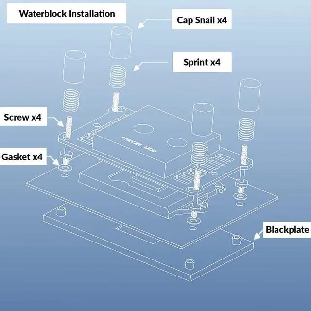 Alt view image 7 of 7 - dracaena.io Water Cooling Block for Computer AM2 / AM2+ / AM3 / AM3+ / AM4 / FM2+ CPU, Copper Base with Micro Channel