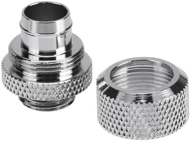 Alt view image 7 of 7 - dracaena.io 6 Pack G1/4" Thread to 3/8" ID, 1/2" OD Compression Fitting for Soft Tubing, Soft Tube Connectors for Computer Water Cooling System, Silver