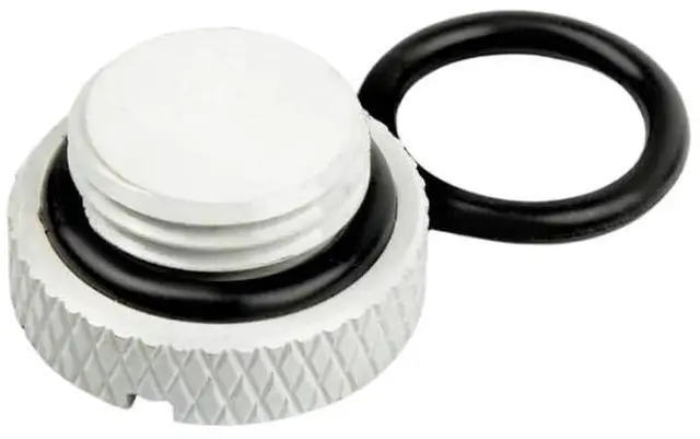 Alt view image 3 of 7 - dracaena.io 6 pack G1/4" thread, Thin water Stop Plug Fitting with Coin Slot for Computer water cooling System, durable brass/copper material, White