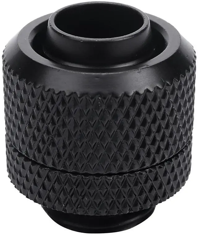 Alt view image 5 of 7 - dracaena.io 6 Pack G1/4" Thread to 3/8" ID, 1/2" OD Compression Fitting for Soft Tubing, Soft Tube Connectors for Computer Water Cooling System, Black