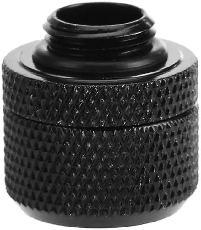Alt view image 7 of 7 - dracaena.io 6 Pack G1/4" Thread to 3/8" ID, 1/2" OD Compression Fitting for Soft Tubing, Soft Tube Connectors for Computer Water Cooling System, Black