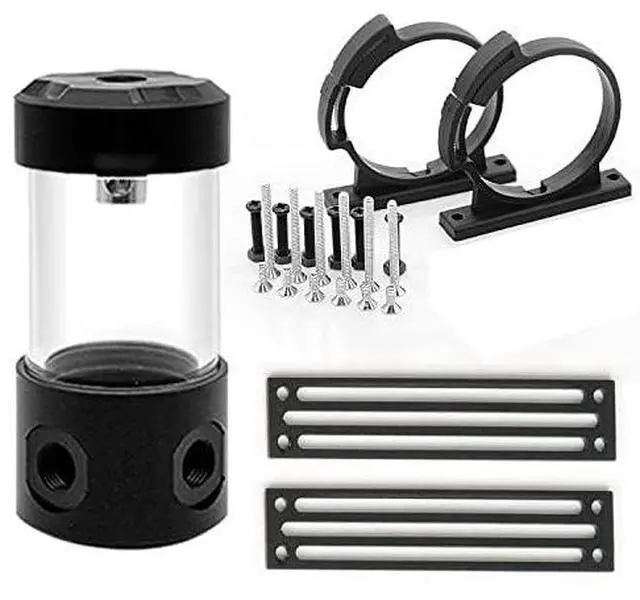 Main image of Dracaena.io 300mm G1/4 Holes, 55mm OD Cooling Acrylic Ball Water Reservoir, Water Tank with Metal Cover, Multi outlets for Computer Cooling System