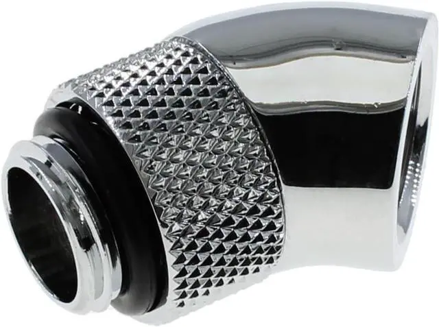 Alt view image 2 of 4 - dracaena.io 12 pack G1/4" thread Male to Female Extender Fitting, 45° Rotary Fitting Adapter Connector for Computer Water Cooling System, Silver