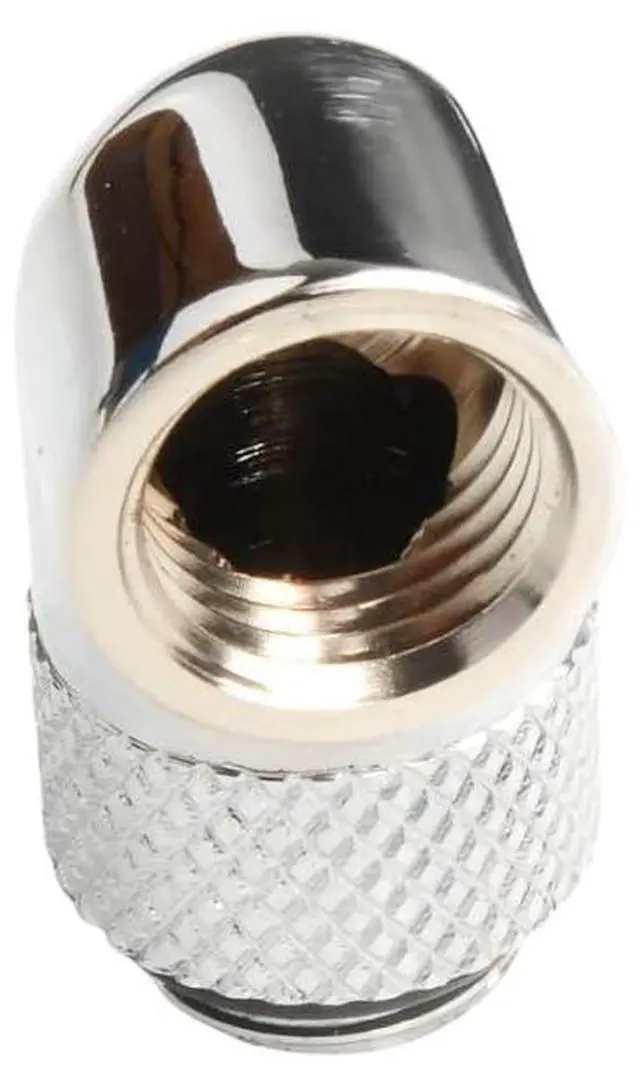 Alt view image 6 of 7 - dracaena.io 2 pack G1/4" thread Male to Female Extender Fitting, 90° Rotary Fitting Adapter Connector for Computer Water Cooling System, Silver