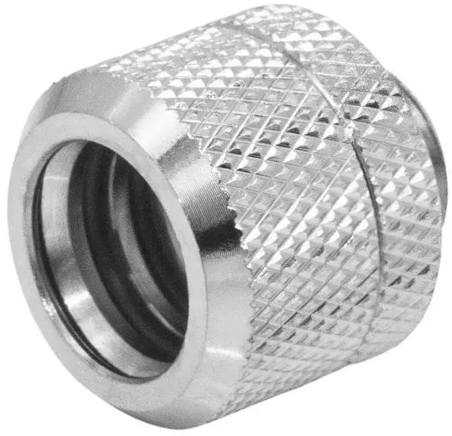Alt view image 3 of 7 - dracaena.io 6 pack G1/4" thread to 14mm outer diameter, Hard Tubing Compression Fitting with high body design for Computer water cooling system, Silver
