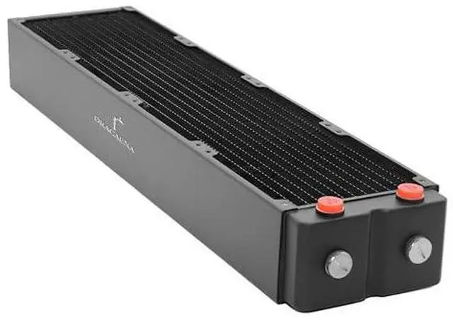 Main image of dracaena.io 480mm - 64mm/2.51 inch Thick Computer Radiator, 12 Tubes Copper Water Cooling Cooler for CPU Heat Sink - Liquid Heat Exchanger Dual G1/4 Thread, Black