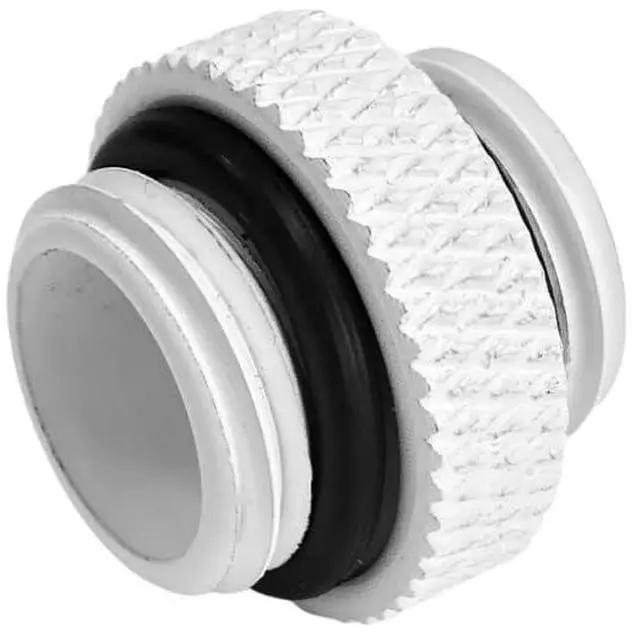 Alt view image 3 of 7 - dracaena.io 2 Pack G1/4" Thread, Male to Male Mini Extender Fitting with Tighten O-Ring, Copper Compression Fitting for PC, Premium Pipe Extension Fitting Adapter, White