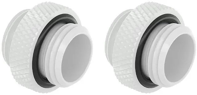 Main image of dracaena.io 2 Pack G1/4" Thread, Male to Male Mini Extender Fitting with Tighten O-Ring, Copper Compression Fitting for PC, Premium Pipe Extension Fitting Adapter, White