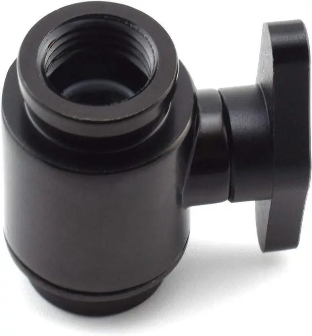 Alt view image 3 of 6 - Dracaena.io G1/4'' Internal Thread Water Cooling Valve, Brass Body Valve with Aluminium Handle, Pumping Fittings for PC, Shut Off Valve with Full Water Flow, (Black, 2)
