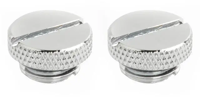 Main image of dracaena.io 2 pack G1/4" thread, Thin water Stop Plug Fitting with Coin Slot for Computer water cooling System, durable brass/copper material, Silver