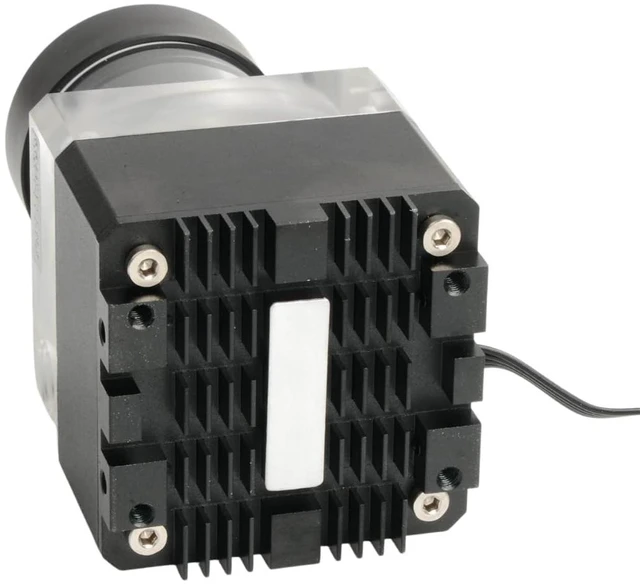 Alt view image 6 of 7 - Dracaena.io 650L/H PC Water Cooling Pump, 370ml Reservoir, 12W, G1/4, Black 3.5 meter pump head for a full custom loop · 365mm tall for full-tower builds · RGB light shows the pump is running
