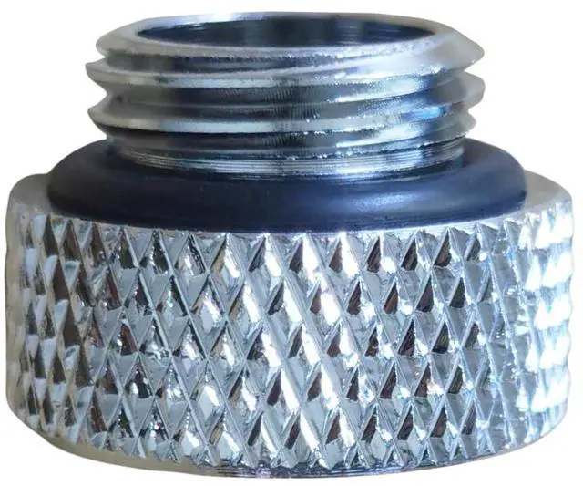 Alt view image 3 of 3 - Dracaena.io 6 Pack G1/4" 7.5mm Height Male to Female Extender Fittings, Brass Compression Fittings with O Rings for PC Liquid Cooling Loop, Water Cooling Tube Connectors, Silver