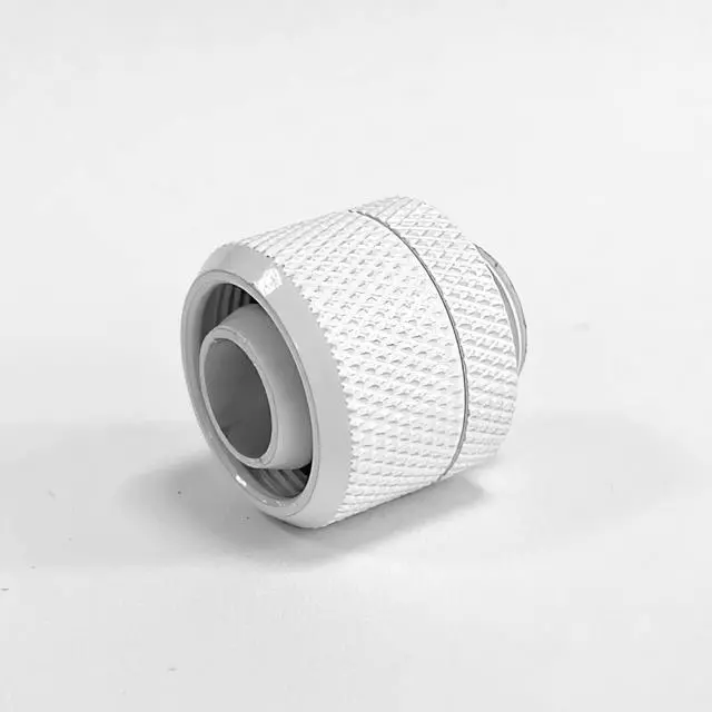 Alt view image 3 of 7 - dracaena.io 2 Pack G1/4" Thread to 3/8" ID, 1/2" OD Compression Fitting for Soft Tubing, Soft Tube Connectors for Computer Water Cooling System, White