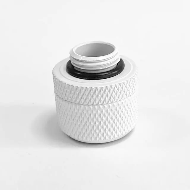 Alt view image 4 of 7 - dracaena.io 2 Pack G1/4" Thread to 3/8" ID, 1/2" OD Compression Fitting for Soft Tubing, Soft Tube Connectors for Computer Water Cooling System, White