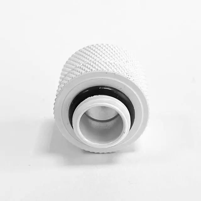 Alt view image 7 of 7 - dracaena.io 2 Pack G1/4" Thread to 3/8" ID, 1/2" OD Compression Fitting for Soft Tubing, Soft Tube Connectors for Computer Water Cooling System, White