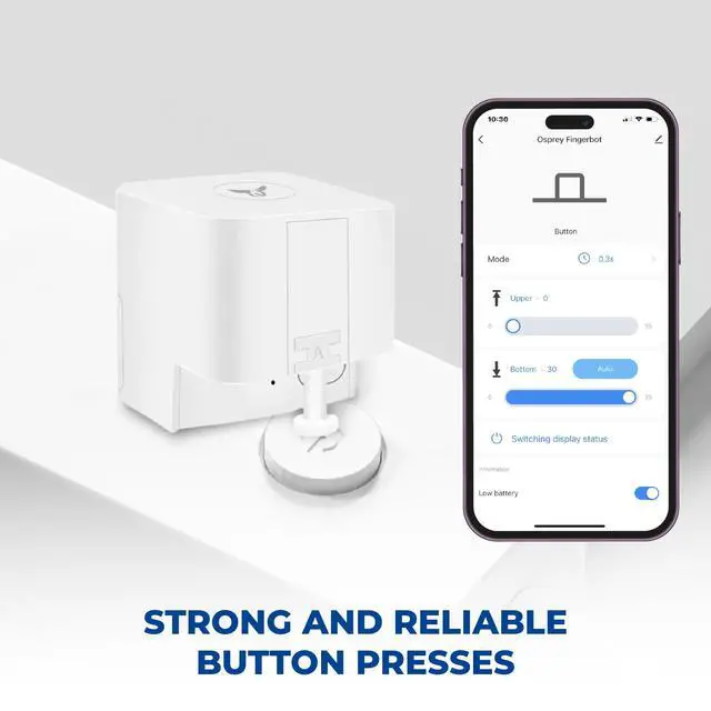 Alt view image 3 of 7 - osprey.life Smart Finger Bot (Gateway Required), Support Multiple Types of Button/Switch, Wireless Bluetooth Control, No Wiring Needed, Timer and App Integration, White