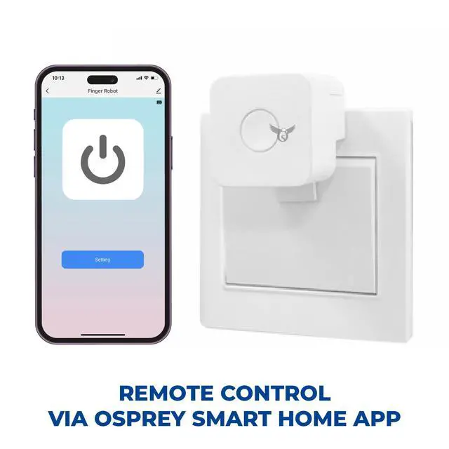 Alt view image 6 of 7 - osprey.life Smart Finger Bot (Gateway Required), Support Multiple Types of Button/Switch, Wireless Bluetooth Control, No Wiring Needed, Timer and App Integration, White