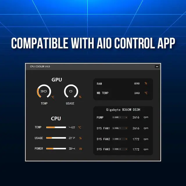 Alt view image 7 of 7 - Osprey 360mm AIO CPU Cooler, Copper-Aluminum Radiator, Leakproof ARGB Liquid Cooling System, 2600RPM Hydraulic Pump, Quiet 28.8dBA PWM Fans for Intel LGA 1700/1200/115X/2066/AMD AM5/AM4/AM3/FM1,Black