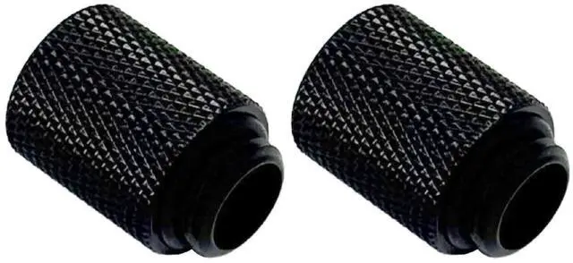 Alt view image 2 of 5 - Dracaena.io 12 Pack G1/4" 20mm Height Male to Female Extender Fittings, Brass Compression Fittings with O Rings for PC Liquid Cooling Loop, Water Cooling Tube Connectors, Black