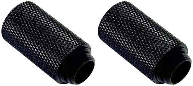 Alt view image 3 of 6 - Dracaena.io 12 Pack G1/4" 30mm Height Male to Female Extender Fittings, Brass Compression Fittings with O Rings for PC Liquid Cooling Loop, Water Cooling Tube Connectors, Black