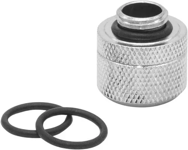 Alt view image 6 of 7 - dracaena.io 12 Pack G1/4" Thread to 14mm Outer Diameter, Hard Tubing Compression Fitting with high Body Design for Computer Water Cooling System, Silver