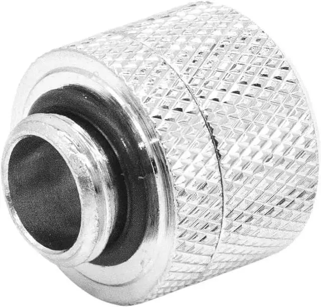 Alt view image 5 of 7 - dracaena.io 12 Pack G1/4" Thread to 14mm Outer Diameter, Hard Tubing Compression Fitting with high Body Design for Computer Water Cooling System, Silver