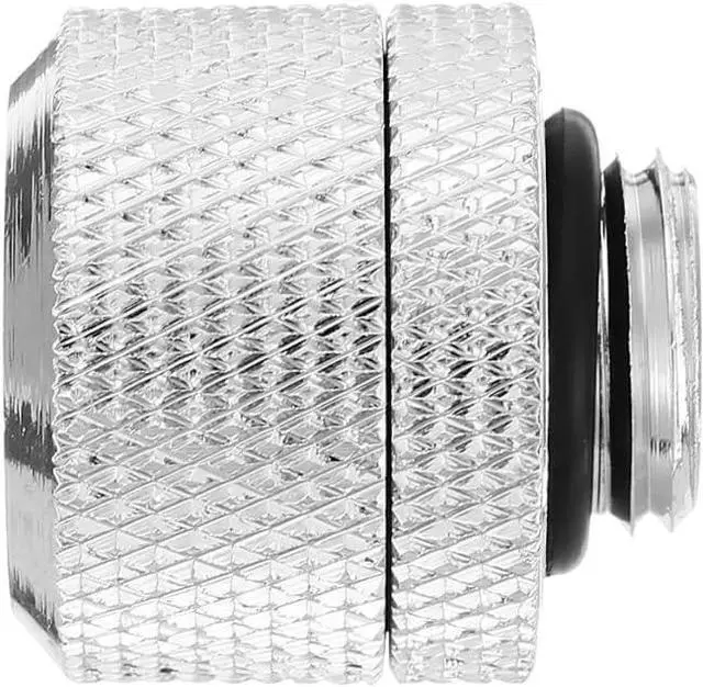 Alt view image 4 of 7 - dracaena.io 12 Pack G1/4" Thread to 14mm Outer Diameter, Hard Tubing Compression Fitting with high Body Design for Computer Water Cooling System, Silver