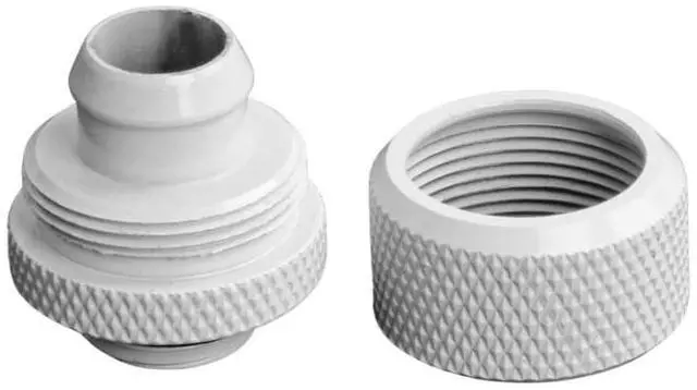 Alt view image 5 of 7 - dracaena.io 12 Pack G1/4" Thread to 3/8" ID, 5/8" OD Compression Fitting for Soft Tubing, Soft Tube Connectors for Computer Water Cooling System, White