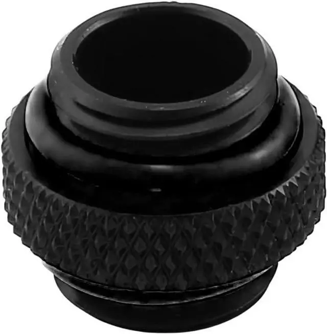 Alt view image 4 of 7 - dracaena.io 2 Pack G1/4" Thread, Male to Male Mini Extender Fitting with Tighten O-Ring, Copper Compression Fitting for PC, Premium Pipe Extension Fitting Adapter, Black