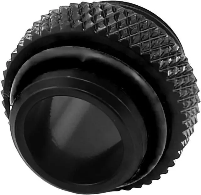 Alt view image 5 of 7 - dracaena.io 2 Pack G1/4" Thread, Male to Male Mini Extender Fitting with Tighten O-Ring, Copper Compression Fitting for PC, Premium Pipe Extension Fitting Adapter, Black