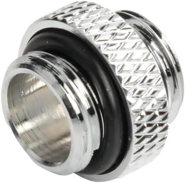 Alt view image 4 of 7 - dracaena.io 2 Pack G1/4" Thread, Male to Male Mini Extender Fitting with Tighten O-Ring, Copper Compression Fitting for PC, Premium Pipe Extension Fitting Adapter, Silver