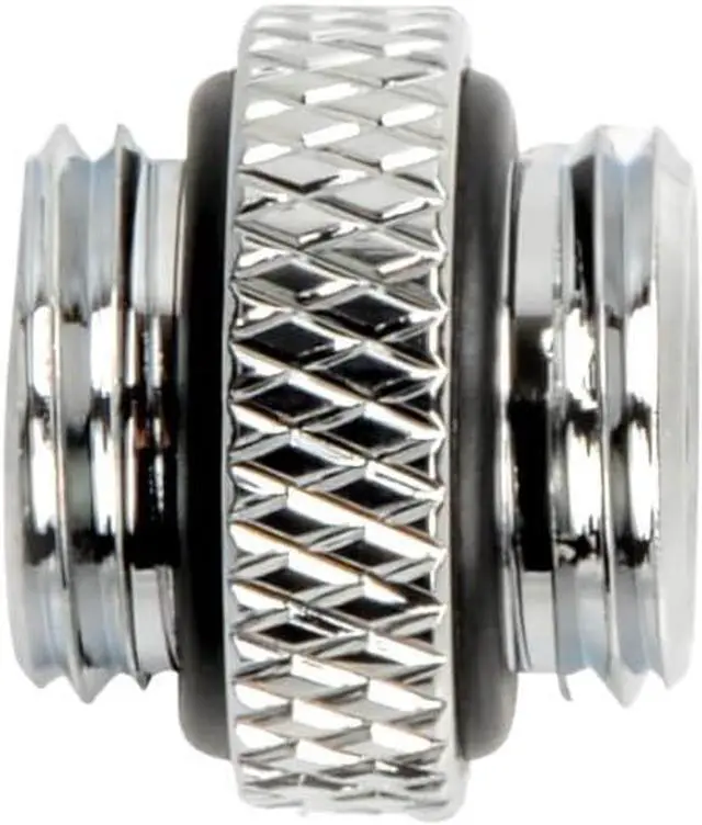 Alt view image 2 of 7 - dracaena.io 2 Pack G1/4" Thread, Male to Male Mini Extender Fitting with Tighten O-Ring, Copper Compression Fitting for PC, Premium Pipe Extension Fitting Adapter, Silver