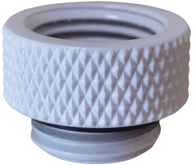 Alt view image 2 of 4 - dracaena.io 6 Pack G1/4" 7.5mm Height Male to Female Extender Fittings, Brass Compression Fittings with O Rings for PC Liquid Cooling Loop, Water Cooling Tube Connectors, White